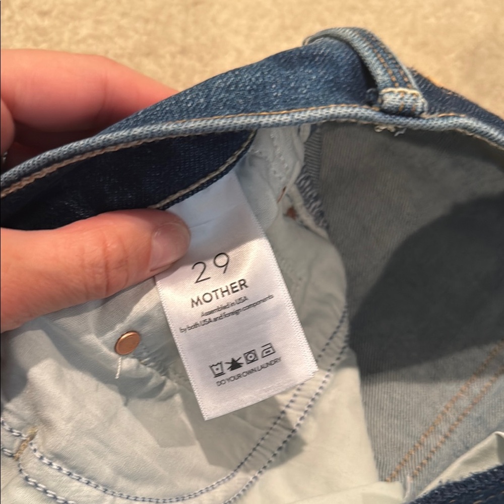 MOTHER superior Blue tripper Ankle Fray Jeans - Picture 5 of 7
